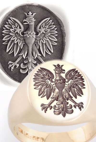 Polish Eagle Signet Ring