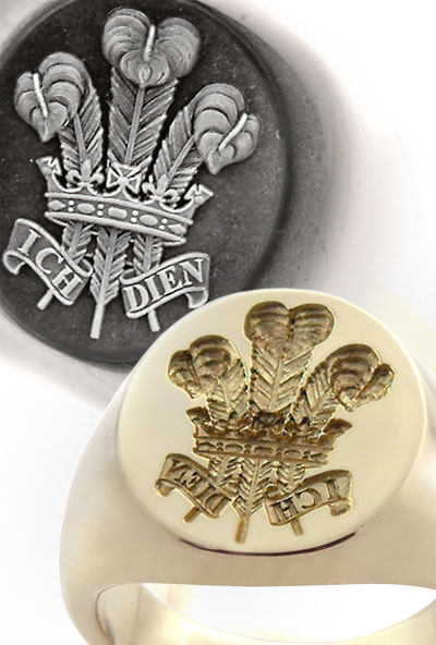 Prince of Wales Feathers Signet Ring (Prince Charles, Prince of Wales)