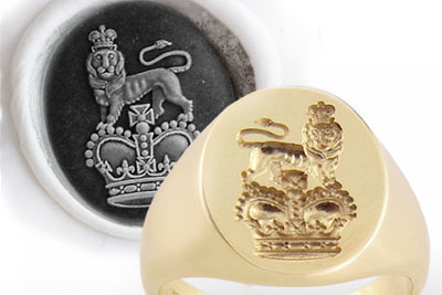 Signet Ring Seal Engraved with the Royal Crest