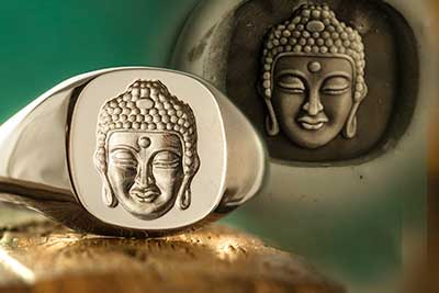 Gautama Buddha Sakyamuni Signet Ring