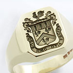 Deep for Show Engraved Example Coat of Arms Ring