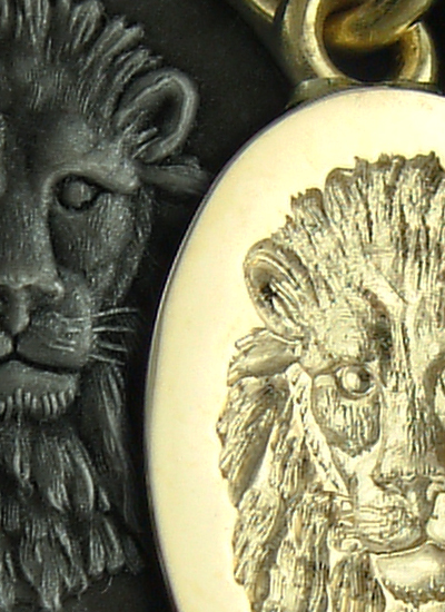 Lion Face Engraved Pendant From Clients Artwork