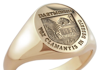Dartmouth College Gold Signet Ring Motto Vox Clamantis In Deserto