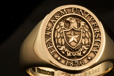 Texas University Elevated Style Signet Ring