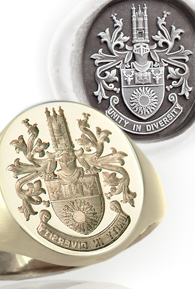 University Full Coat of Arms Seal Ring - Richmond University